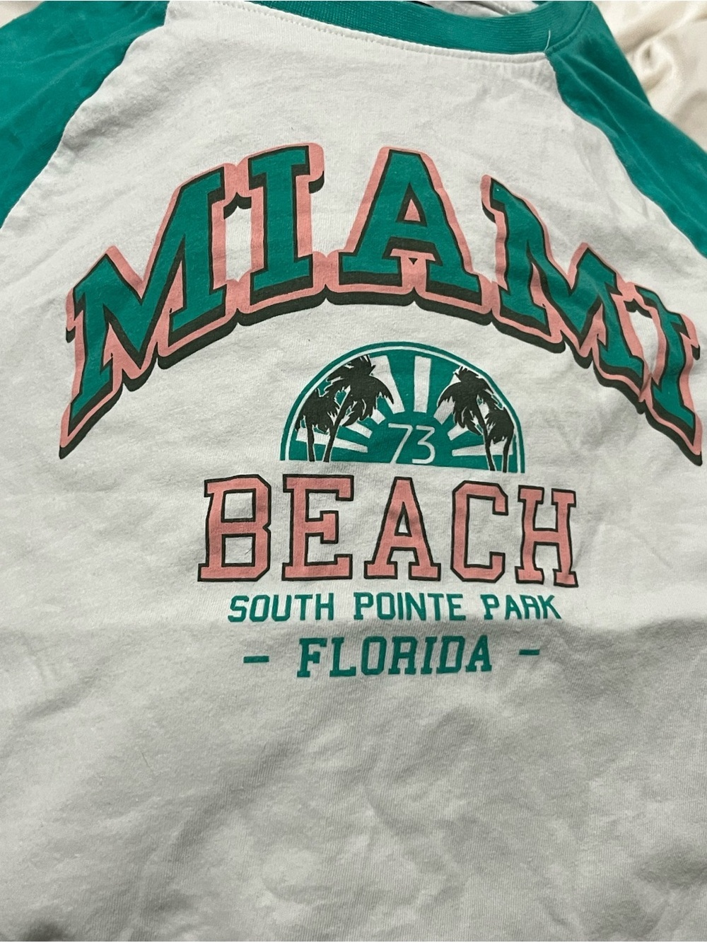 KIABI Retro Cropped Beach Ringer Tee
